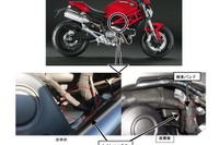 ドゥカティ M696 PLUS、原動機停止 画像