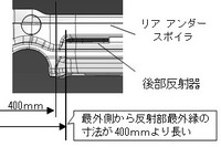 無限リアアンダースポイラ、寸法が保安基準不適合 画像