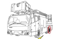 日野消防車、タイヤが固着してバーストするおそれ 画像