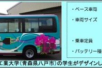 青森県七戸町で電気バス運行 新幹線開業で地域活性化 画像