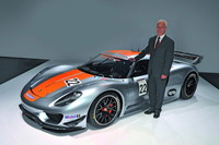 【デトロイトモーターショー11】ポルシェ 918RSR…HVスーパーカーの序章 画像