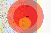 【東日本大地震】福島原発付近の風向き予報 画像