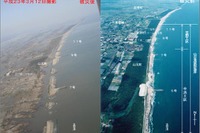 【東日本大地震】仙台湾南部海岸の空撮 被災前後 画像