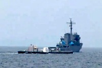 【東日本大震災】海上自衛隊　原発給水作戦、バージ接岸［動画］ 画像