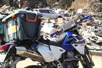 AJバイク組合 テントで支援「野菜がほしい」 画像