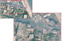 住宅地図と震災後の航空写真を重ね合わせたデータ ゼンリンが無償提供 画像