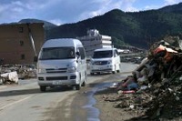 トヨタ車体、福祉車両を使って避難住民の送迎サービス 画像