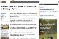英マクラーレンが800億円の大型投資…目指すはフェラーリ、ランボルギーニ 画像