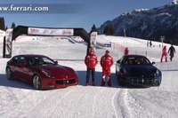 アロンソとマッサ、フェラーリ FF で雪上スラローム対決［動画］ 画像