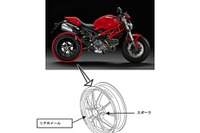 ドゥカティ モンスター1100EVO、リアホイールのスポーク破損のおそれ 画像
