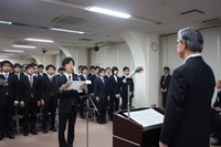 富士通テン入社式、重松社長「指示待ちではなく、改革推進を目指そう」 画像