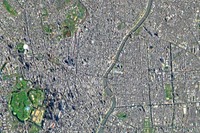 東京スカイツリーを人工衛星から眺めると… 画像