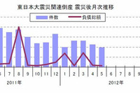 東日本大震災関連倒産、2か月連続の減少39件…5月 画像