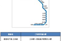 都営地下鉄三田線、三田駅~西高島平駅間の全駅でWiMAXが利用可能に 画像