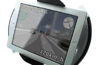 タブレットでレースゲーム…ハンドル型ホルダー 画像