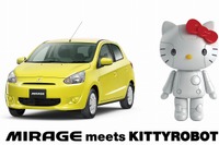 新型ミラージュ、KITTYROBOT コラボレーションラッピング展示 画像