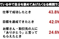 自分をほめてあげたい瞬間、1位は「仕事で成功したとき」アイブリッジ調べ  画像