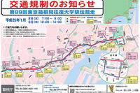 警視庁、箱根駅伝に伴う都内交通規制を発表 画像