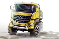 メルセデスベンツ、新型ダンプトラックを予告…車名はアロクス 画像