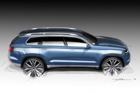【デトロイトモーターショー13】VW、新型SUVコンセプトを予告…北米専用の3列シート/7名乗り 画像