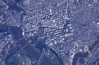 国際宇宙ステーションから撮影したワシントンD.C.の空撮イメージ 画像