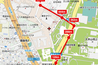 マピオン、地図タップで距離が測れるiPhoneアプリが20万ダウンロードを突破 画像