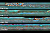 土星で嵐が自らを飲み込むようす 太陽系初観測 画像