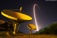 NASA、アトラスVロケット打ち上げの長時間露光写真を公開 画像