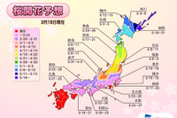 ウェザーニューズ、第3回桜開花予想を発表…今年はスピード開花 画像