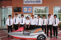 タイの学生、洪水救助用に電動三輪水陸両用車試作 画像