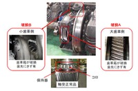 JR東海、「ひかり515号」歯車箱破損事故の解体調査と対策を発表…小歯車軸受を交換へ 画像