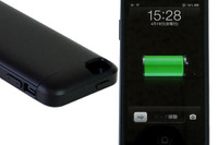 500台限定で2,980円、約1回充電分の利用時間を延長できるiPhone 5バッテリケース 画像