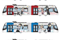 富山ライトレール、「鉄道むすめ」のラッピング電車運行…7月下旬～9月30日 画像