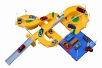 トミカ「高速道路 ぐるぐるインターチェンジ」発売…「にぎやかドライブ」と連結可能 画像