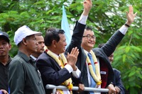 野党党首サム・ランシー氏が帰国 カンボジア 画像