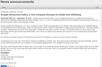 グーグル、健康関連事業を手掛ける新会社「Calico」を設立 画像