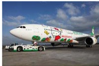 エバー航空、新潟~台北間のチャーター便に「キティジェット」を使用 画像