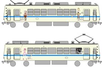 叡山電鉄、「まどか☆マギカ」ヘッドマーク車両がラッピングトレインに 画像
