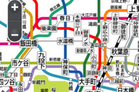 スマホ向け地図サイト MapFan、全国8都市の電車路線図を追加 画像