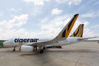 タイガーエア、シャークレット改造を施したA320を公開 画像