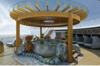 プリンセス・クルーズ、洋上最大級の日本式大浴場を設置 画像