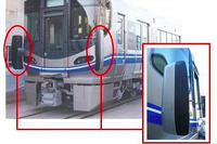 JR西日本、先頭車にも転落防止ホロの標準装備検討…521系3次車に取り付け 画像