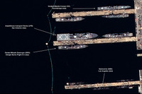 アストリウム社 プレアデス衛星撮影による世界最大の軍港 ノーフォーク港での艦船の画像を公開 画像