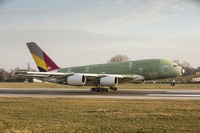 エアバス、アシアナ航空のA380が最初のフライトに成功 画像