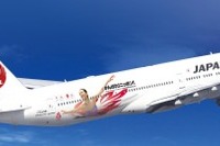 JAL、ソチオリンピック・パラリンピック応援特別塗装機2号機が就航…浅田真央選手を全面に 画像