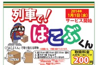 会津鉄道、列車を使った荷物輸送サービス…1個200円 画像
