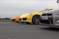 日産 GT-R、ポルシェ 911ターボ、マクラーレン MP4-12C…0-1000m加速対決［動画］ 画像