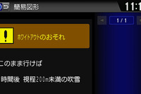 ホンダ インターナビ、吹雪による視界不良情報の配信サービス試験運用を開始 画像