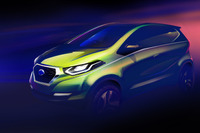 【デリーモーターショー14】ダットサン、新型コンセプトカーのスケッチを公開 画像