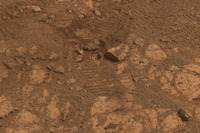 火星の“ドーナッツ岩”、由来が判明 画像